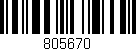 Código de barras (EAN, GTIN, SKU, ISBN): '805670'