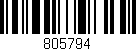 Código de barras (EAN, GTIN, SKU, ISBN): '805794'