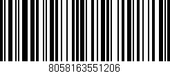 Código de barras (EAN, GTIN, SKU, ISBN): '8058163551206'