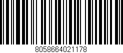 Código de barras (EAN, GTIN, SKU, ISBN): '8058664021178'