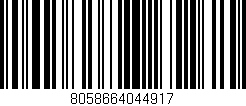 Código de barras (EAN, GTIN, SKU, ISBN): '8058664044917'