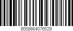 Código de barras (EAN, GTIN, SKU, ISBN): '8058664076529'