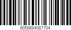 Código de barras (EAN, GTIN, SKU, ISBN): '8058664087754'