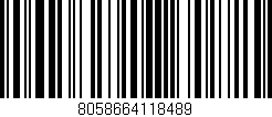 Código de barras (EAN, GTIN, SKU, ISBN): '8058664118489'