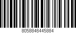 Código de barras (EAN, GTIN, SKU, ISBN): '8058846445884'