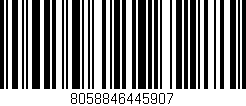 Código de barras (EAN, GTIN, SKU, ISBN): '8058846445907'