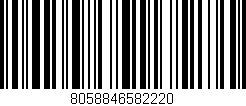 Código de barras (EAN, GTIN, SKU, ISBN): '8058846582220'