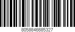 Código de barras (EAN, GTIN, SKU, ISBN): '8058846685327'