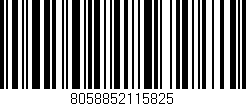 Código de barras (EAN, GTIN, SKU, ISBN): '8058852115825'