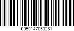 Código de barras (EAN, GTIN, SKU, ISBN): '8059147058261'