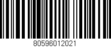 Código de barras (EAN, GTIN, SKU, ISBN): '80596012021'