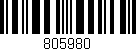Código de barras (EAN, GTIN, SKU, ISBN): '805980'