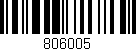 Código de barras (EAN, GTIN, SKU, ISBN): '806005'