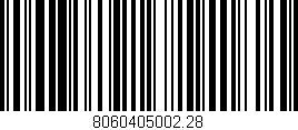 Código de barras (EAN, GTIN, SKU, ISBN): '8060405002.28'