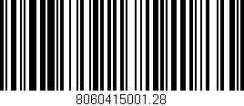 Código de barras (EAN, GTIN, SKU, ISBN): '8060415001.28'