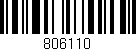 Código de barras (EAN, GTIN, SKU, ISBN): '806110'