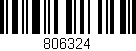 Código de barras (EAN, GTIN, SKU, ISBN): '806324'