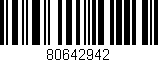 Código de barras (EAN, GTIN, SKU, ISBN): '80642942'