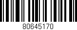 Código de barras (EAN, GTIN, SKU, ISBN): '80645170'