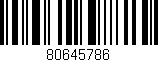 Código de barras (EAN, GTIN, SKU, ISBN): '80645786'