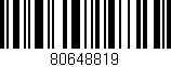 Código de barras (EAN, GTIN, SKU, ISBN): '80648819'