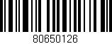 Código de barras (EAN, GTIN, SKU, ISBN): '80650126'