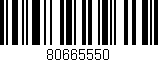 Código de barras (EAN, GTIN, SKU, ISBN): '80665550'