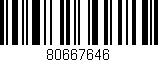 Código de barras (EAN, GTIN, SKU, ISBN): '80667646'