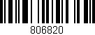 Código de barras (EAN, GTIN, SKU, ISBN): '806820'