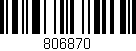Código de barras (EAN, GTIN, SKU, ISBN): '806870'