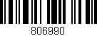 Código de barras (EAN, GTIN, SKU, ISBN): '806990'