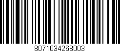 Código de barras (EAN, GTIN, SKU, ISBN): '8071034268003'