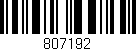 Código de barras (EAN, GTIN, SKU, ISBN): '807192'
