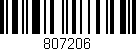 Código de barras (EAN, GTIN, SKU, ISBN): '807206'