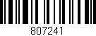 Código de barras (EAN, GTIN, SKU, ISBN): '807241'