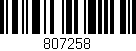 Código de barras (EAN, GTIN, SKU, ISBN): '807258'