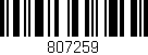 Código de barras (EAN, GTIN, SKU, ISBN): '807259'
