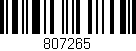 Código de barras (EAN, GTIN, SKU, ISBN): '807265'