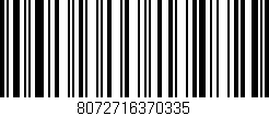 Código de barras (EAN, GTIN, SKU, ISBN): '8072716370335'