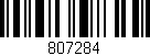 Código de barras (EAN, GTIN, SKU, ISBN): '807284'