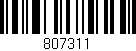 Código de barras (EAN, GTIN, SKU, ISBN): '807311'