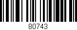 Código de barras (EAN, GTIN, SKU, ISBN): '80743'