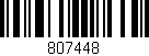 Código de barras (EAN, GTIN, SKU, ISBN): '807448'