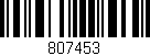 Código de barras (EAN, GTIN, SKU, ISBN): '807453'