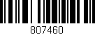 Código de barras (EAN, GTIN, SKU, ISBN): '807460'