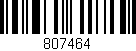 Código de barras (EAN, GTIN, SKU, ISBN): '807464'