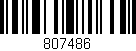 Código de barras (EAN, GTIN, SKU, ISBN): '807486'