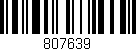 Código de barras (EAN, GTIN, SKU, ISBN): '807639'