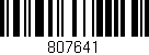 Código de barras (EAN, GTIN, SKU, ISBN): '807641'