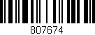Código de barras (EAN, GTIN, SKU, ISBN): '807674'